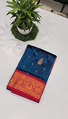 Paithani Pattu Kuttu Border Saree (id 24002)