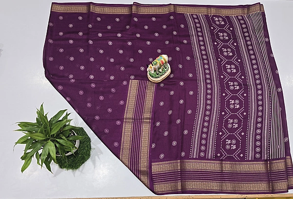 Viscose Silk Saree (id 27004)