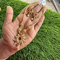 Peacock design multi colour Neckpiece