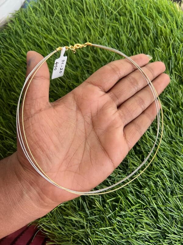 Radiant three layer tone fancy chain