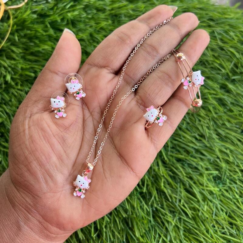 Fancy kitty doll Chain with kids Set