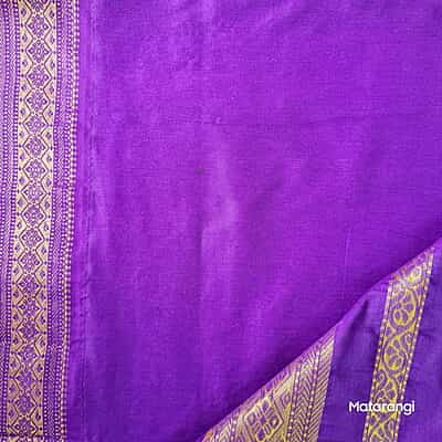 Lavender Kalyani Cotton Saree with Violet border Lavender Kalyani Cotton Saree with Violet border