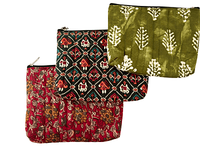 Quilted wallets set of 3