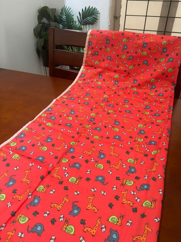 Kids Dohars Red Animal Print