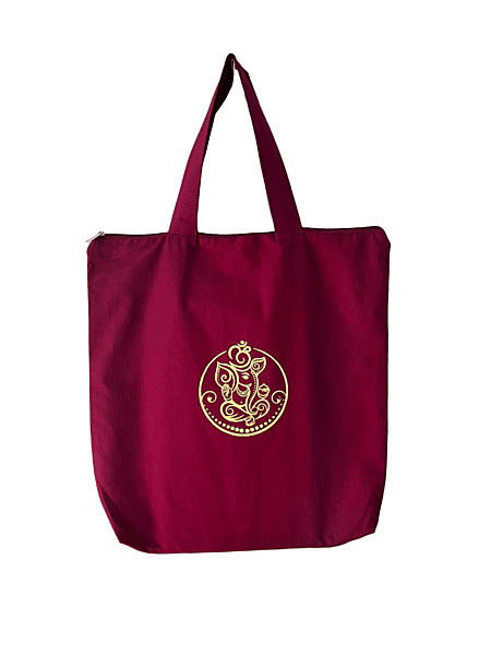 Maroon cotton Return gift bags Set of 10