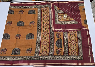 Rose Malbhar Cotton Saree (id 2200)