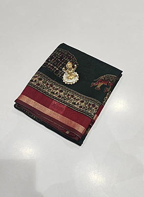 Rose Malbhar Cotton Saree (id 2201)