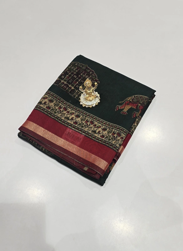 Rose Malbhar Cotton Saree (id 2201)