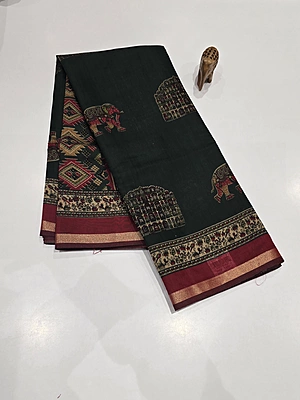 Rose Malbhar Cotton Saree (id 2201)