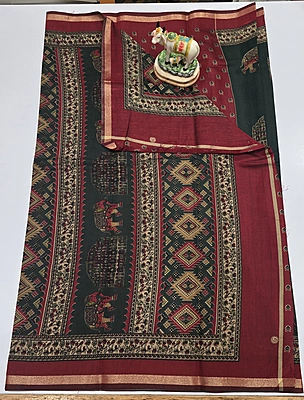 Rose Malbhar Cotton Saree (id 2201)