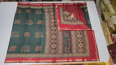 Rose Malbhar Cotton Saree (id 2201)