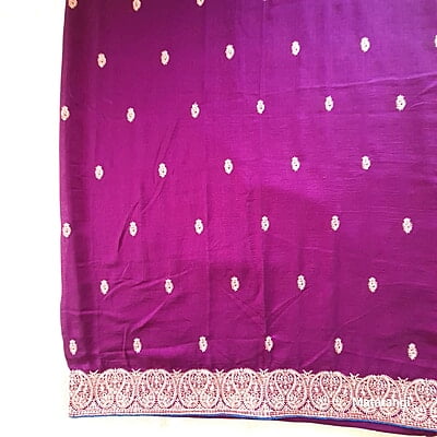 Grape Vine Designer Chinon Crepe Saree