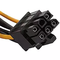 2 Smps Male to 6 Pin Female Power Cable