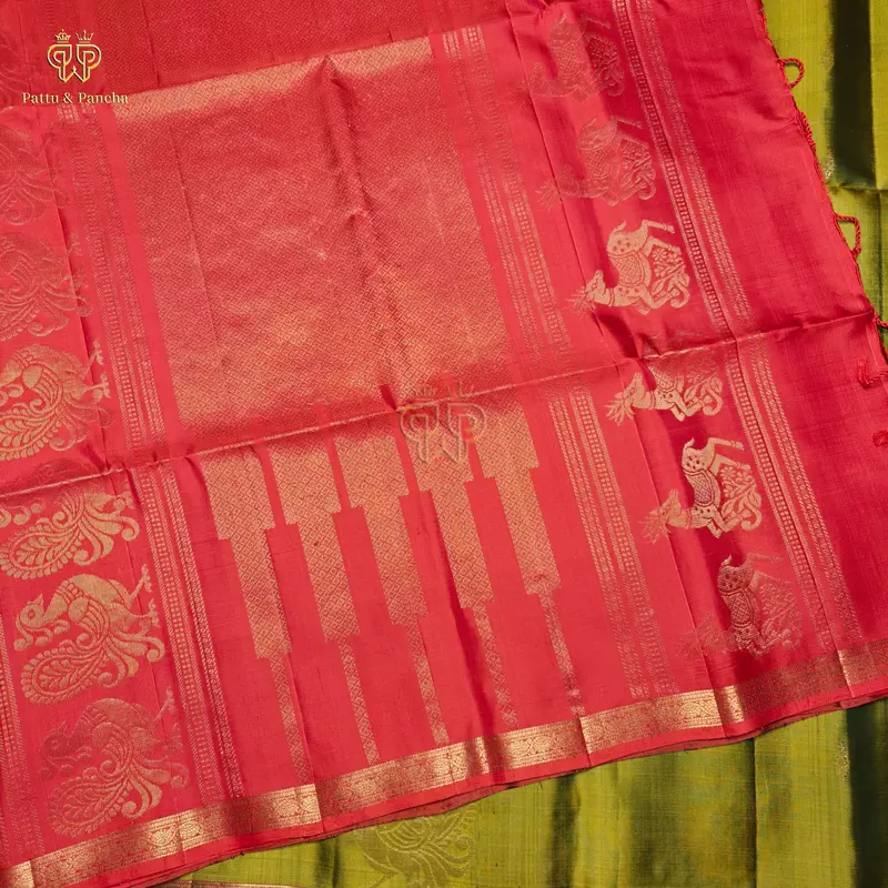 Pure Soft Silk Saree with Small Zari Red Border