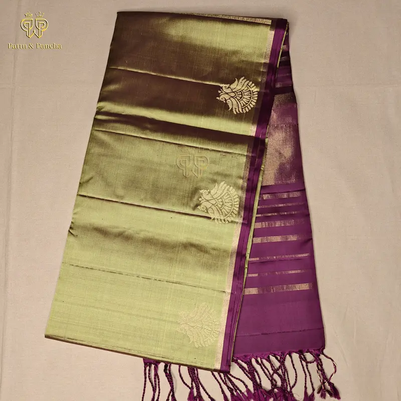 Pure Soft Silk Saree with Traditional Small Zari Border
