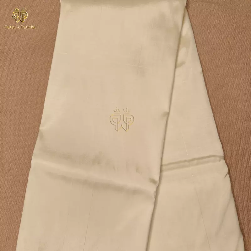 Premium Pure Silk Blend Off White Kurta Material