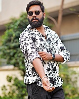 Rawscal Men’s Slim Fit Floral Printed Shirt – Black & White | Body Fit | Full Sleeves