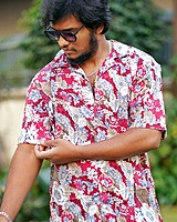 Rawscal Men’s Tropical Floral Print Shirt | Half Sleeves | Casual Resort Wear