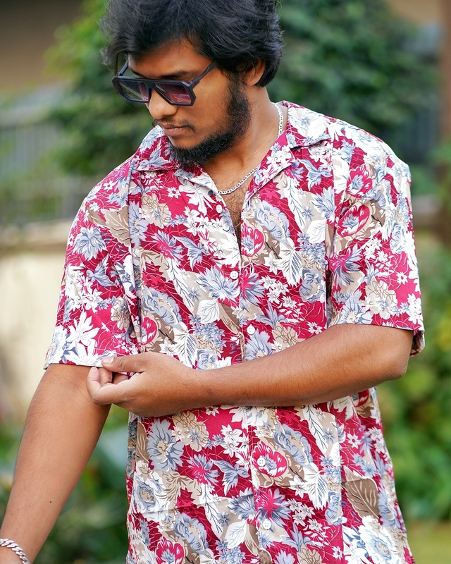 Rawscal Men’s Tropical Floral Print Shirt | Half Sleeves | Casual Resort Wear
