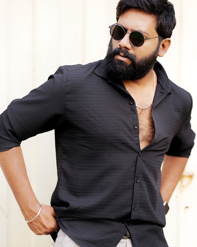 Rawscal Men’s Solid Black Body Fit Shirt | Full Sleeves