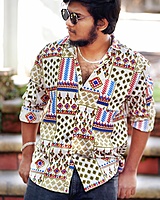 Rawscal Men’s Geometric Printed Shirt | Body Fit | Full Sleeves | Multi-Color