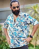 Rawscal Men’s Tropical Floral Print Shirt | Full Sleeves | Body Fit | Casual & Vacation Wear