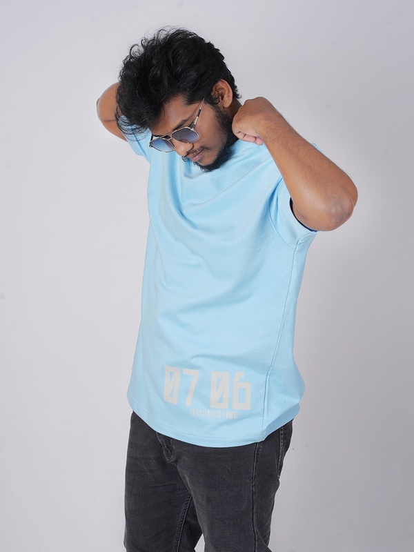 Rawscal Men’s Minimalist Numeric Print T-Shirt | Regular Fit | Modern Casual Wear