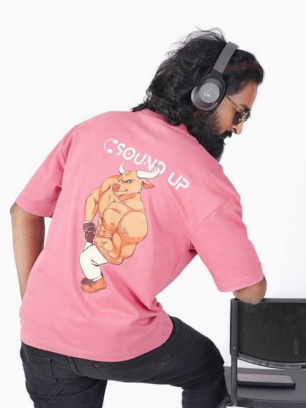 Oversized Plum Half Sleeves T shirt