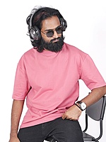 Oversized Plum Half Sleeves T shirt