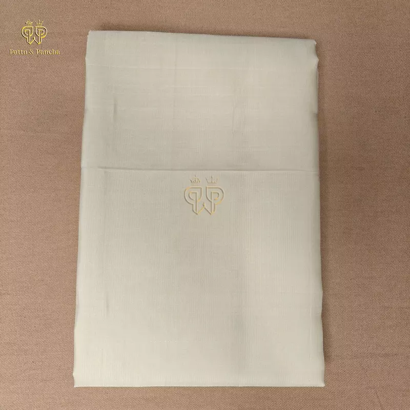 Pure Premium Handloom Cream Silk Kurta Material
