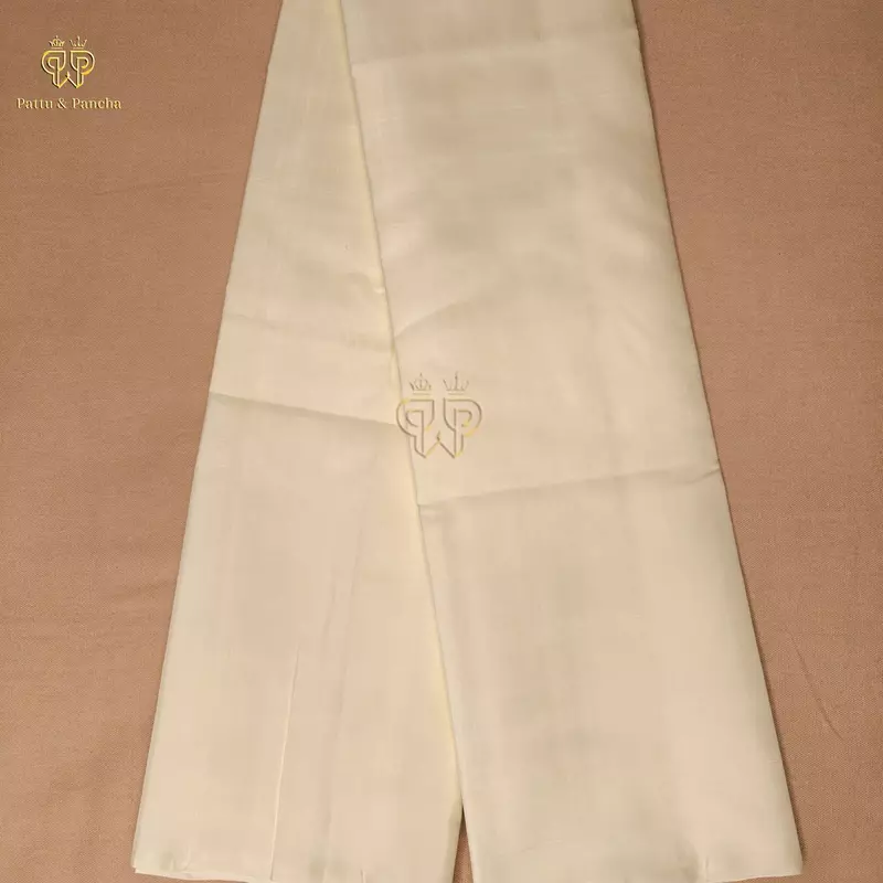 Pure Premium Handloom Cream Silk Shirt Material
