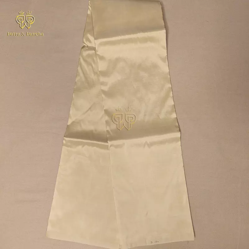 Pure Silk Blend Premium Quality Cream Gold Shirt Material