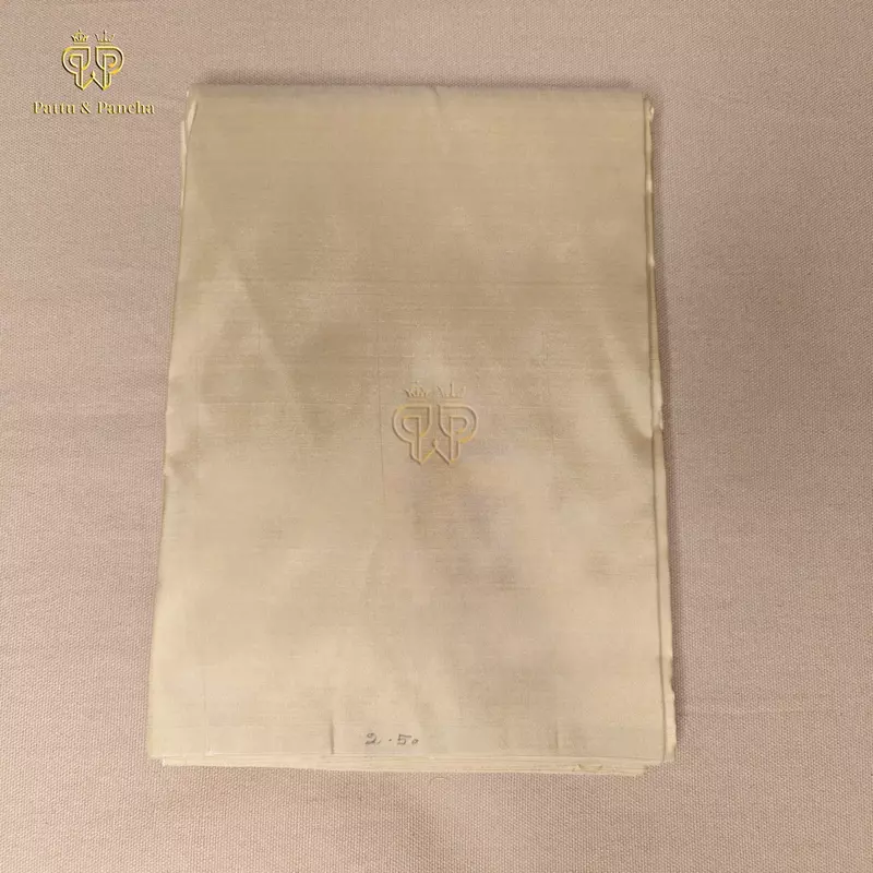 Pure Silk Blend Premium Quality Cream Gold Shirt Material