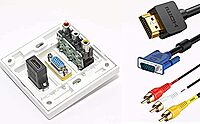 FACE PLATE HDMI+VGA+3RCA