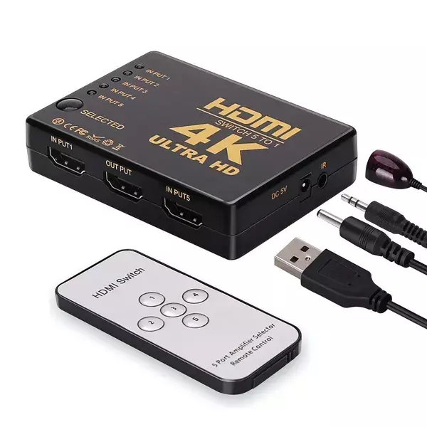 Hdmi Switch 1X5 With Remote