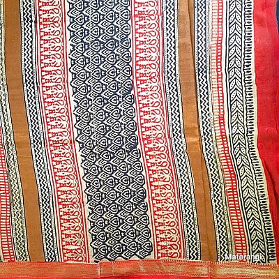 Premium Black Hand Block Printed Maheshwari Silk Saree Premium Black Hand Block Printed Maheshwari Silk Saree