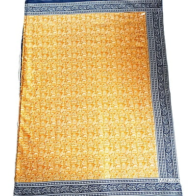Mustard MulMul Cotton Saree