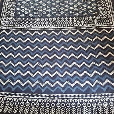 Indigo MulMul Cotton Saree Indigo MulMul Cotton Saree