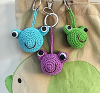 Crochet Frog Keychain