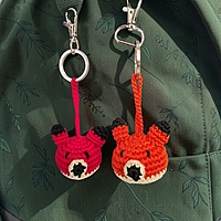 Crochet Fox Key Chain