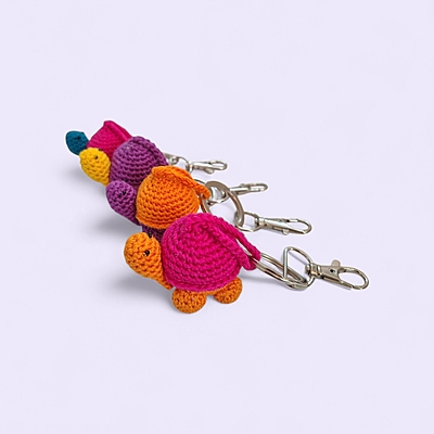 Crochet Turtle Key Chain