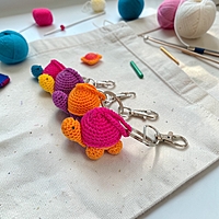 Crochet Turtle Key Chain