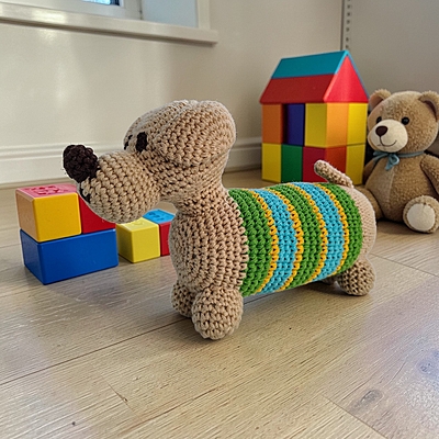 Hand-Crafted Amigurumi Dog
