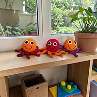 Handmade Crochet Octopus Baby Rattle Ball