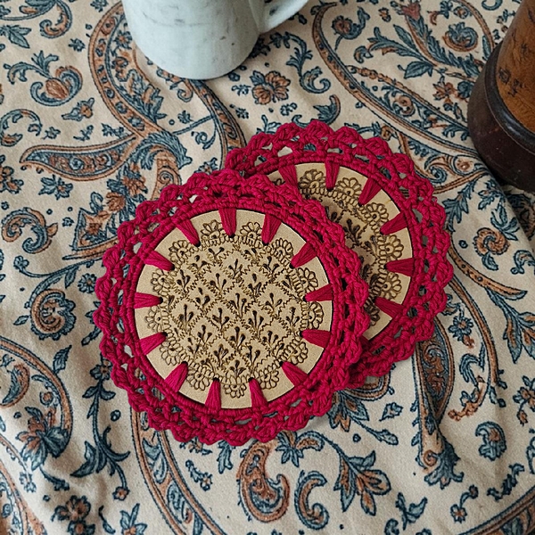 Mehndi Coaster Red