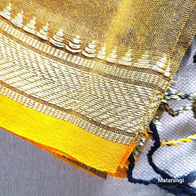 Golden Brown  Handloom Khadi Saree