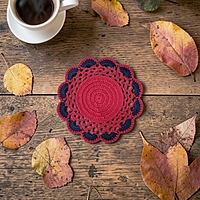 Double Colour Trivet Red / Teal Blue
