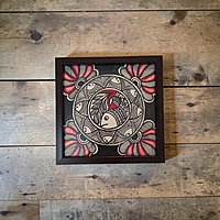 Madhubani Hand-Painted Fish Tabletop