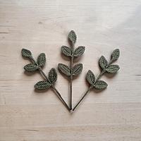 Leaf with Stem Small Dark Green Leaf with Stem Small Dark Green