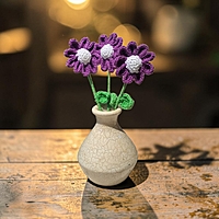 Crochet Small Purple Daisy Flower Crochet Small Purple Daisy Flower